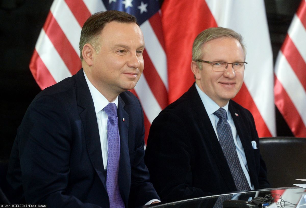 Prezydent Andrzej Duda oraz Krzysztof Szczerski