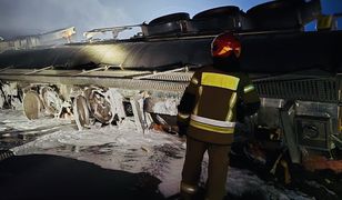 Wypadek na Podlasiu. Przewróciła się cysterna z alkoholem