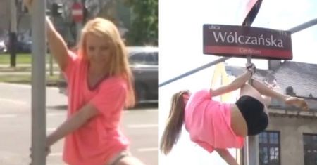 Te kobiety tańczą... na znakach drogowych!