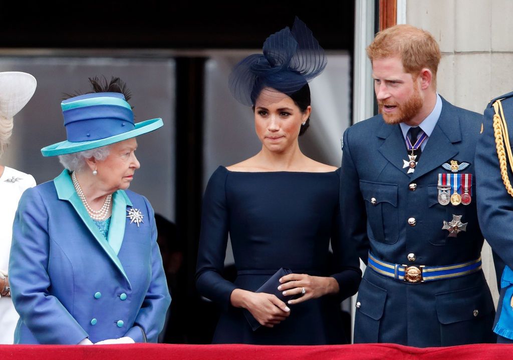 Królowa Elżbieta II, Meghan Markle i książę Harry