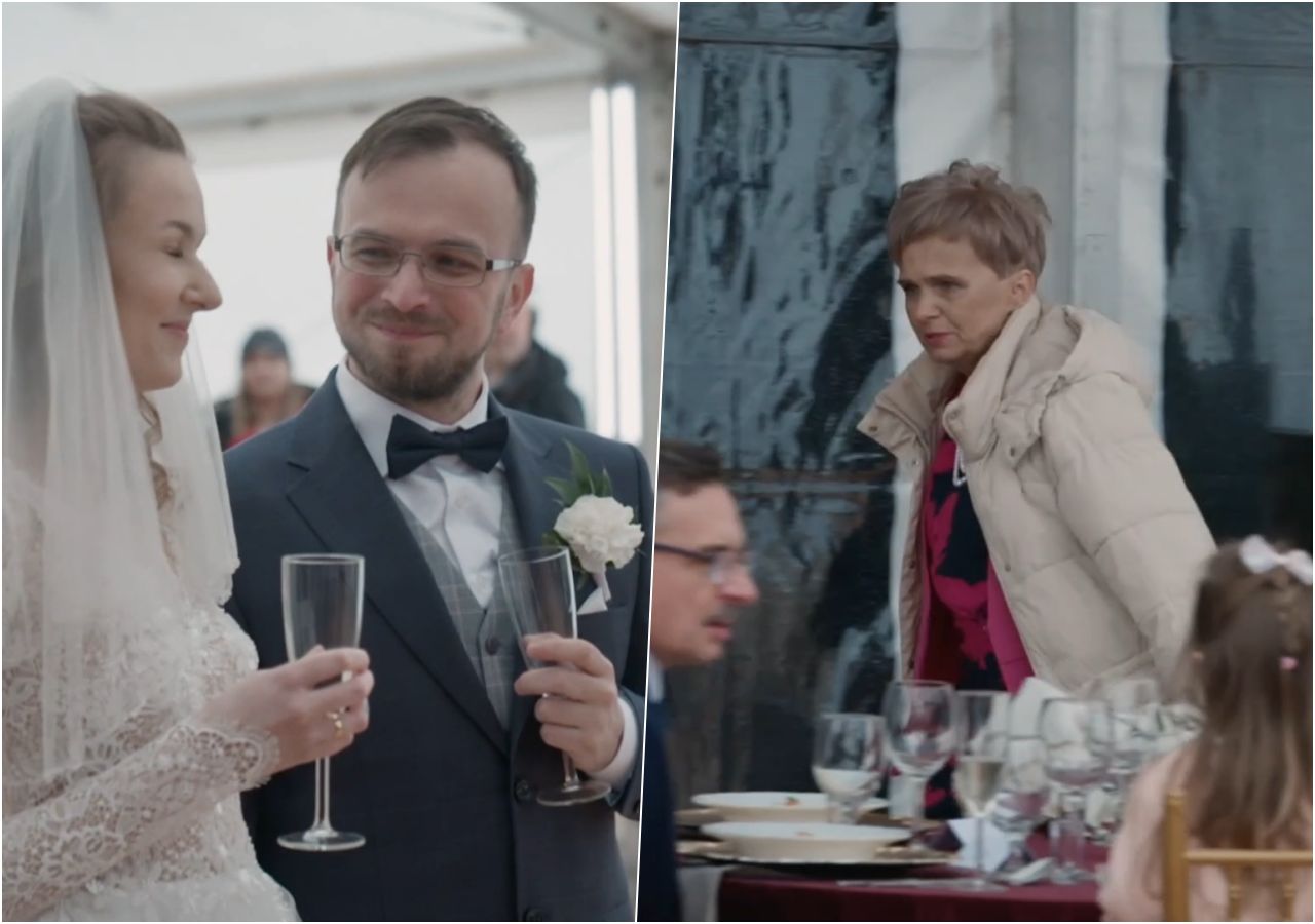 Goście weselni Kornelii i Marka kryli się pod kurtkami
