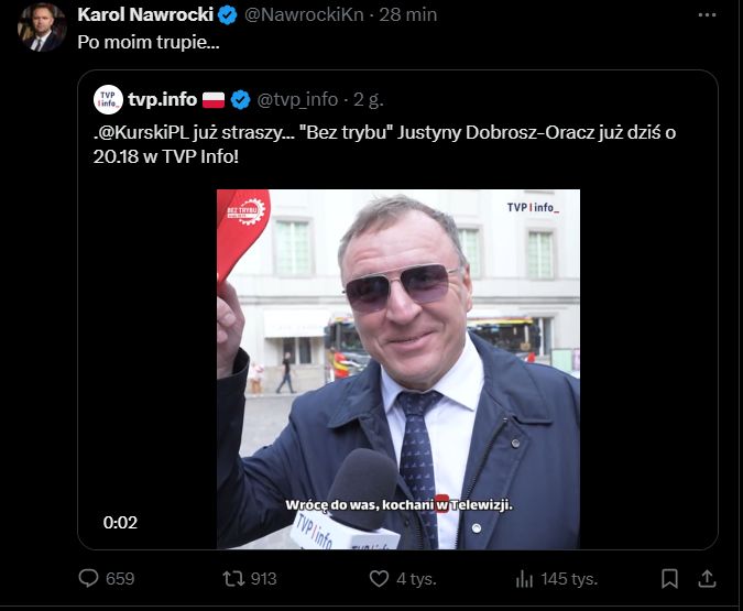 Nawrocki odpowiada Kurskiemu