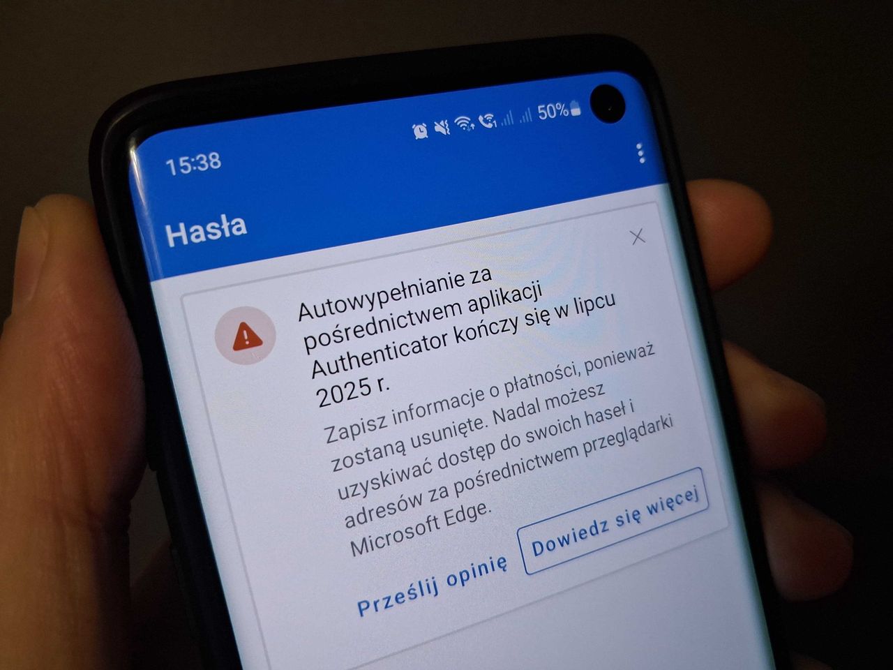 Microsoft Authenticator usunie hasła. Masz czas do lipca