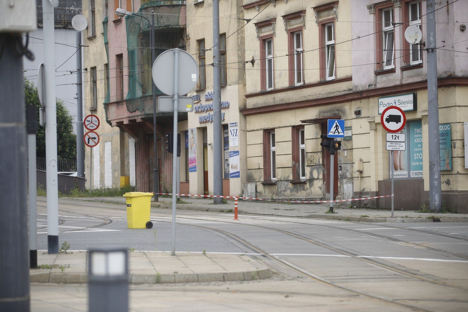 Zamknięta estakada w Chorzowie