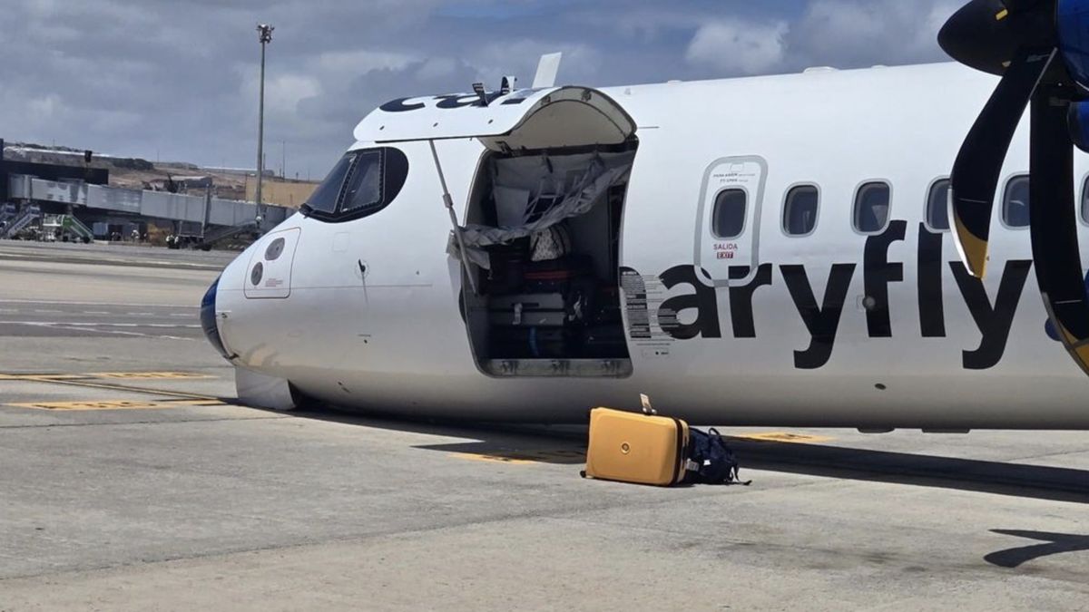 Samolot nie miał przednich kół 