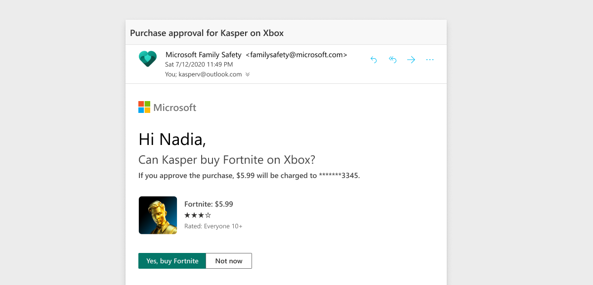 kontrola rodzicielska zakupów w sklepie Microsoft/Xbox, fot. Microsoft