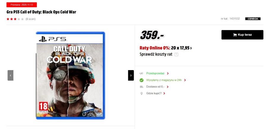 Ceny gier PS5