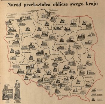 Jedna mapa miała przekonać Polaków, że żyją w nowoczesnym kraju. Tak wyglądała propaganda sukcesu w 1954 roku