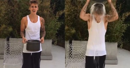 Justin Bieber OBLEWA SIĘ WODĄ...