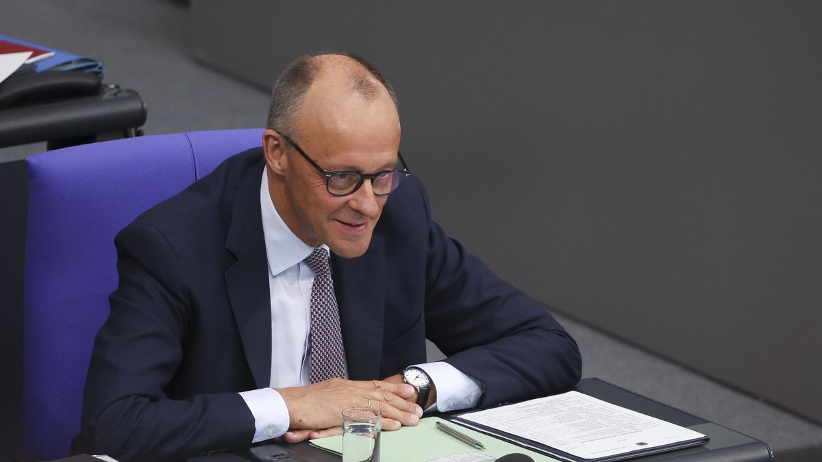 BERLIN, GERMANY - SEPTEMBER 24: German Chancellor Friedrich Merz attends the debates on day two at the Bundestag over the 2026 federal budget on September 24, 2025 in Berlin, Germany. The coalition government is planning on a budget of EUR 520 billion, EUR 18 billion more than in 2025. Critics charge that the required borrowing will be too high. (Photo by Maja Hitij/Getty Images)