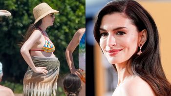 CIĘŻARNA Anne Hathaway wygrzewa się na plaży w Saint-Tropez! (FOTO)