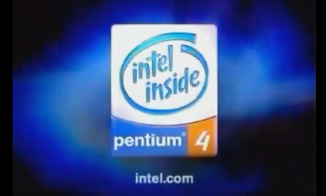Kadr z reklamy Pentium 4 i słynne "Intel Inside"