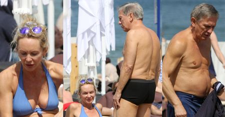 Jan Englert z żoną na plaży w Sopocie! (ZDJĘCIA)