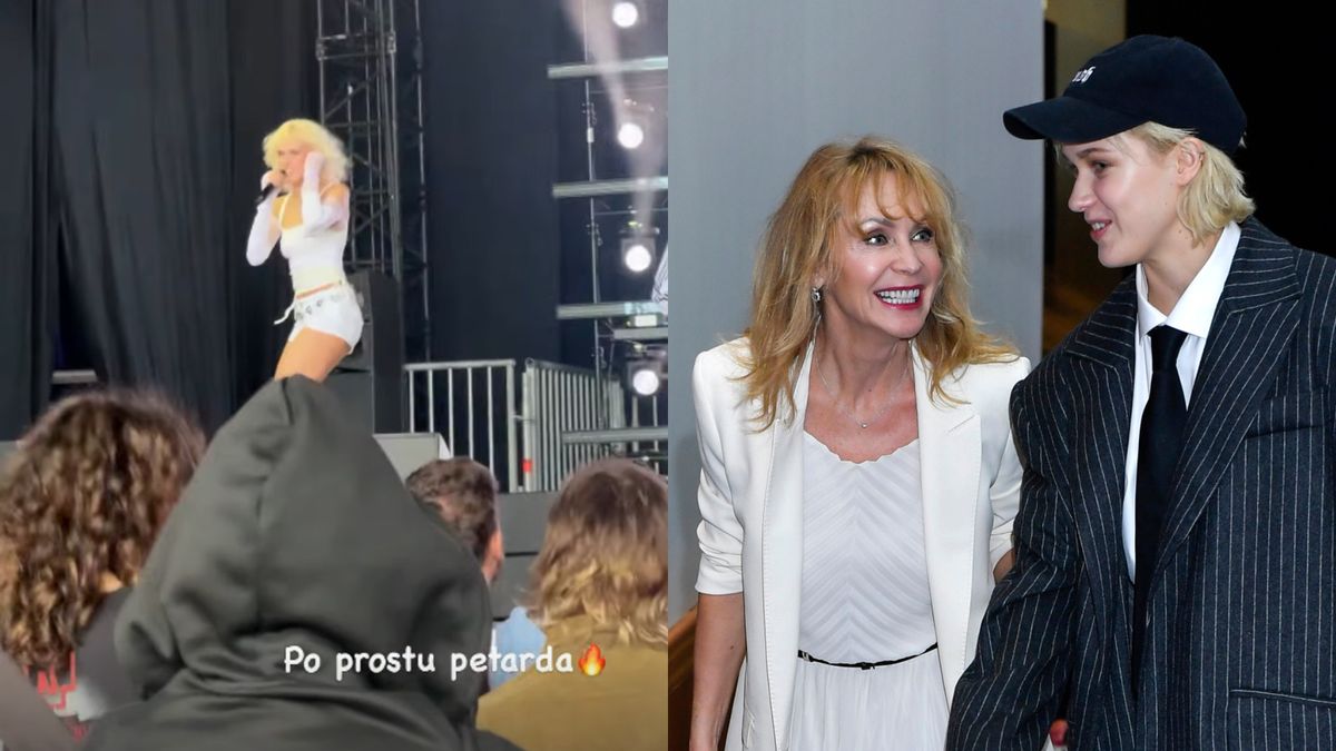 Beata Ścibakówna oklaskuje występ córki na Open'erze