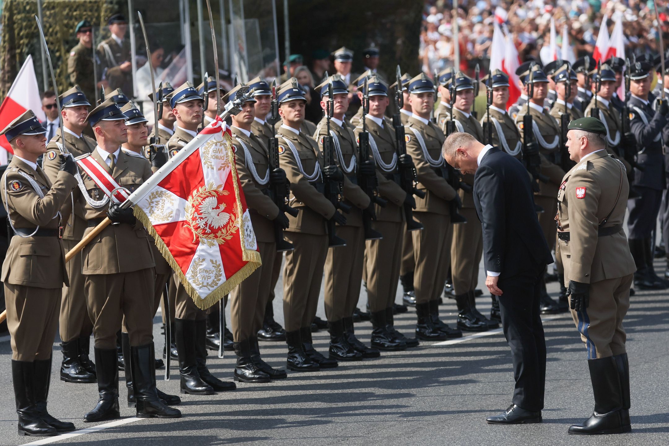 Andrzej Duda, Wies�aw Kuku�a
Leszek Szyma�ski
armia, defilada, obchody, parada, wojsko