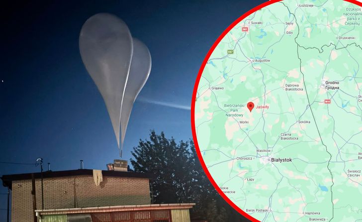 Przemytnicy zrzucili papierosy z nieba. Balony wylądowały na dachu