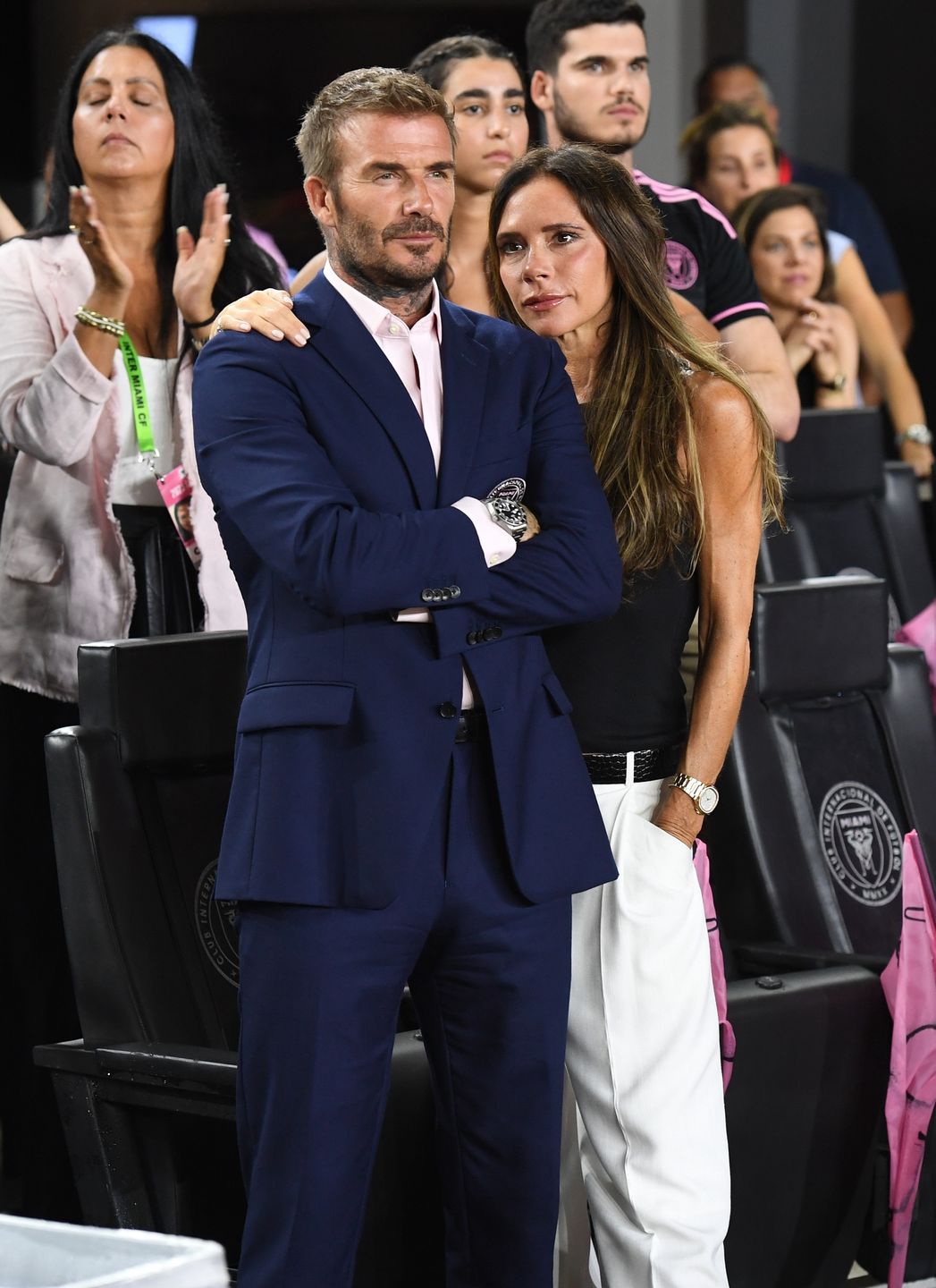 Victoria i David Beckhamowie zadają szyku na meczu