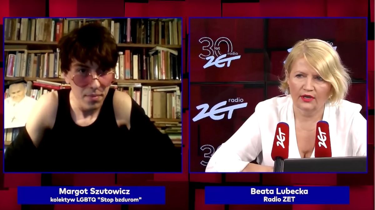Kadr z wywiadu w Radiu ZET. Margot i Beata Lubecka