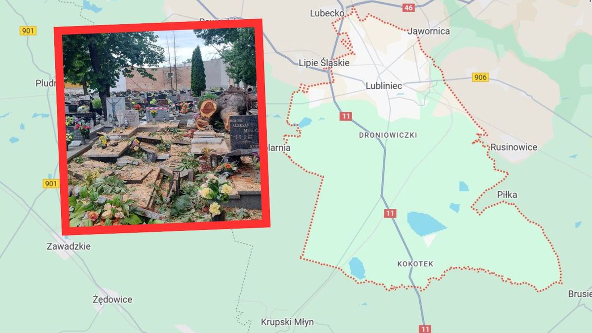 Silne burze pustoszą Śląsk. Cmentarz w gruzach, rodziny załamane