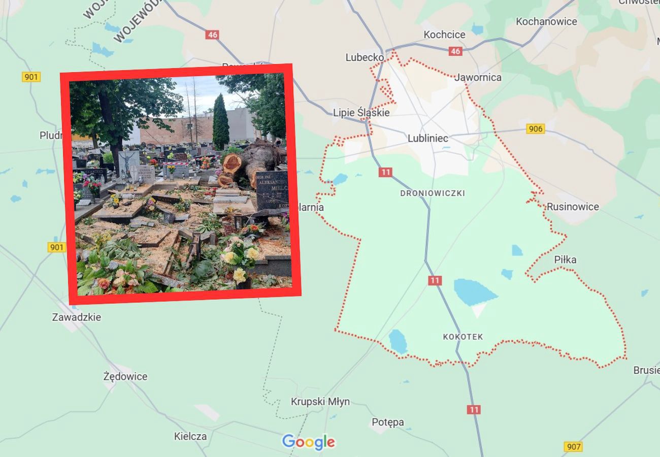 Silne burze pustoszą Śląsk. Cmentarz w gruzach, rodziny załamane