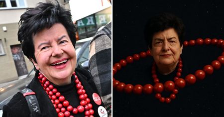 Joanna Senyszyn podczas debaty prezydenckiej. Na taką kreację postawiła "żona stanu" [ZDJĘCIA]