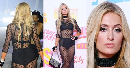Paris Hilton promuje bieliznę w prześwitującej sukience