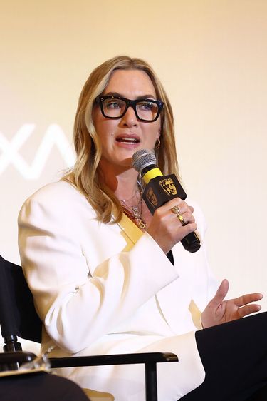 WEST HOLLYWOOD, CALIFORNIA - SEPTEMBER 19: Kate Winslet speaks onstage during a Special Screening of "Lee" Hosted by BAFTA at Pacific Design Center on September 19, 2024 in West Hollywood, California.  (Photo by Tommaso Boddi/Getty Images for BAFTA)