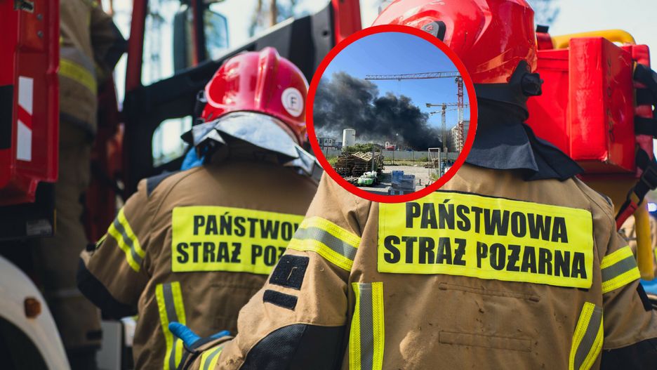 Słup dymu nad Krakowem. Pożar na budowie