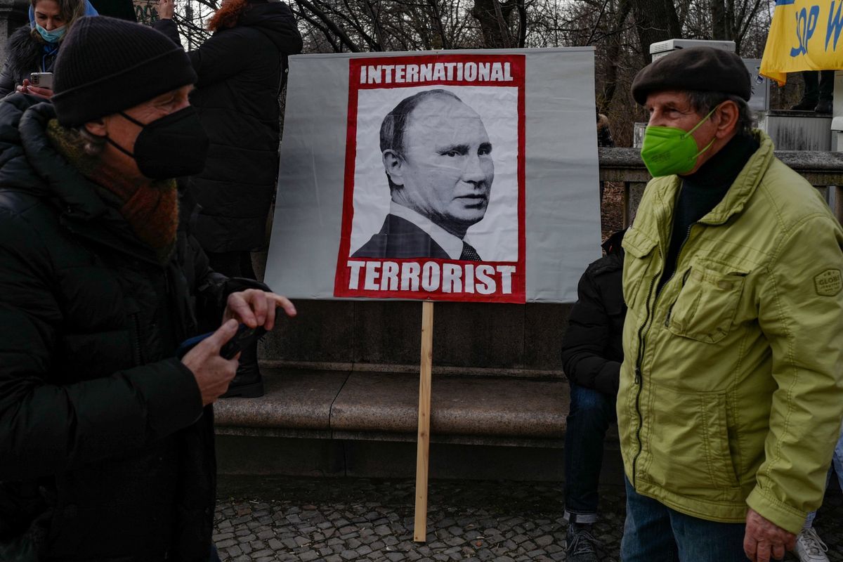 Protest w Niemczech przeciwko polityce Putina i wywołaniu wojny na Ukrainie FILIP SINGER