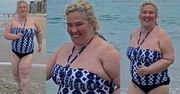 Przyodziana w strój kąpielowy mama June walczy o wymarzoną sylwetkę, UPRAWIAJĄC JOGGING na florydzkiej plaży (ZDJĘCIA)