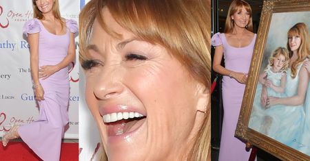 68-letnia Jane Seymour udziela się charytatywnie, pozując z wielkim portretem (ZDJĘCIA)