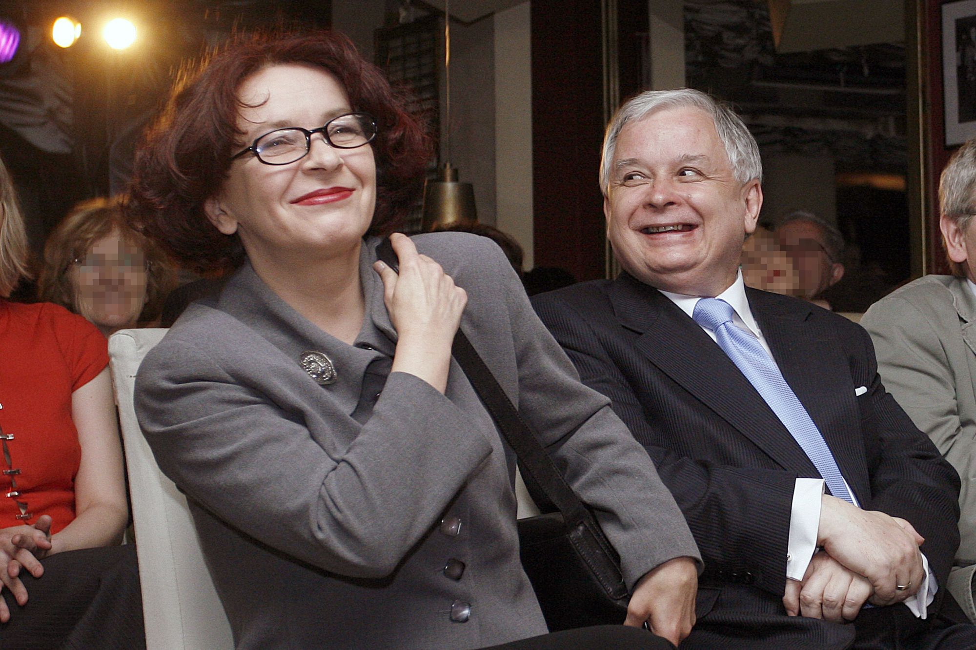 Elżbieta Kruk i Lech Kaczyński