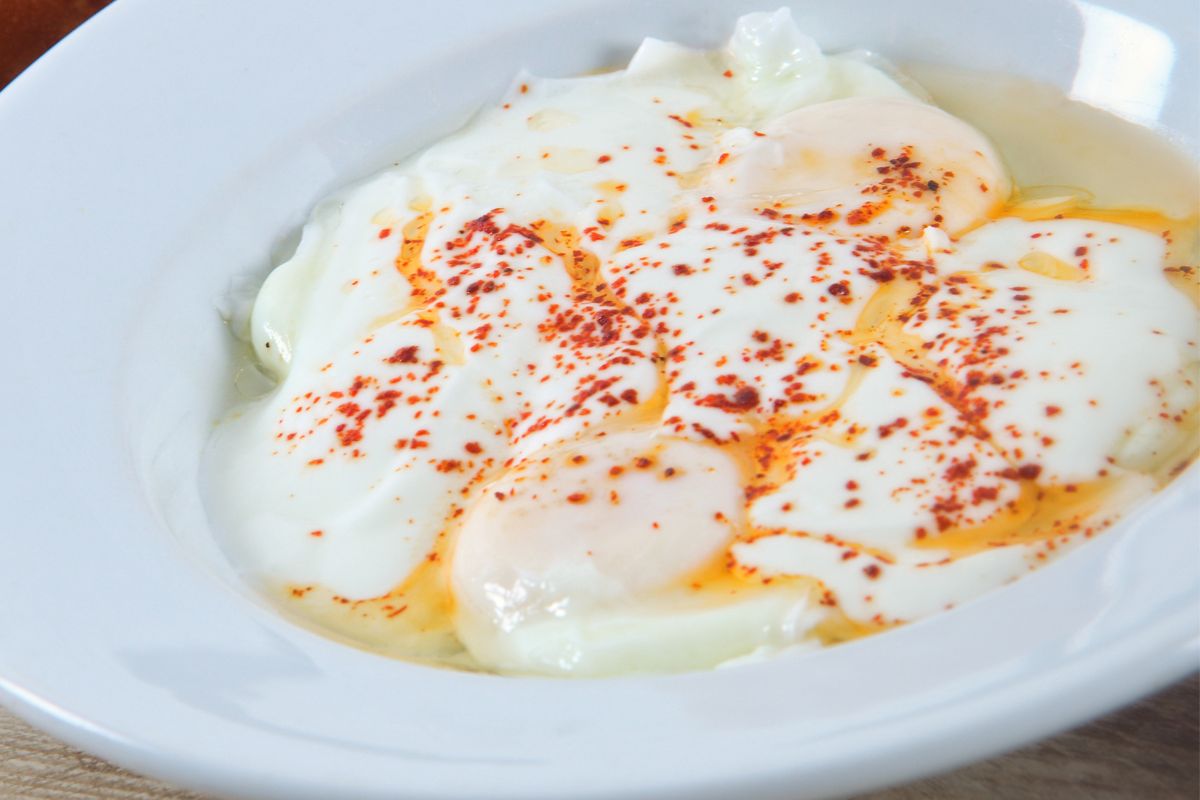 You can serve Turkish-style eggs with your favorite spices.