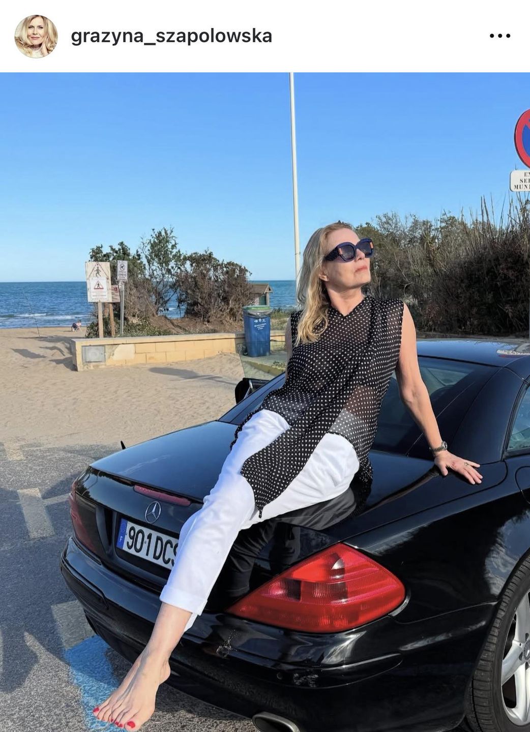Grażyna Szapołowska w wiosennej stylizacji 