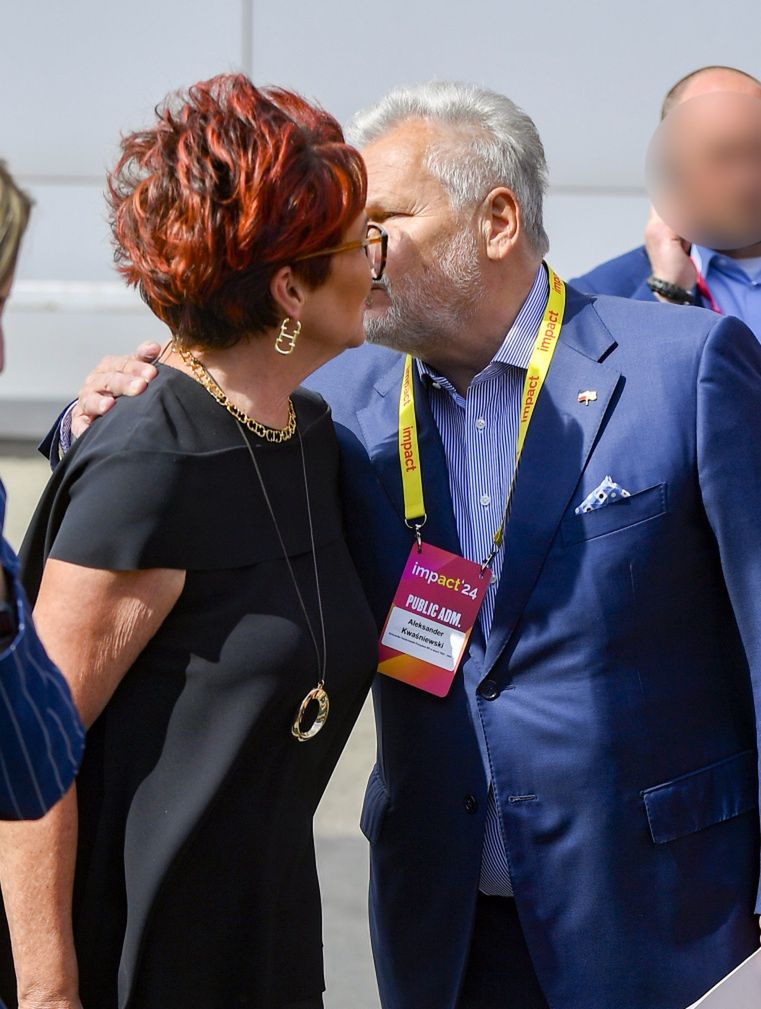 Jolanta i Aleksander Kwaśniewscy na kongresie Impact 2024