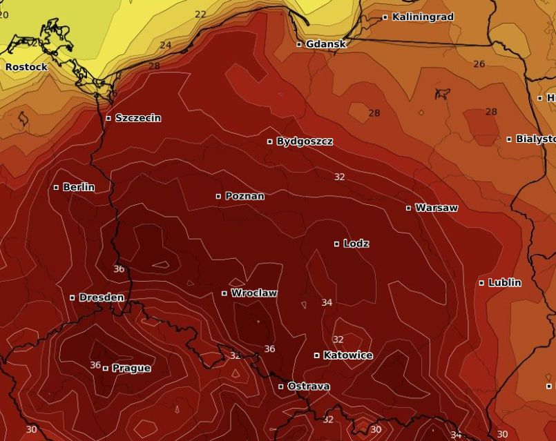 Upały w sobotę 16 sierpnia
