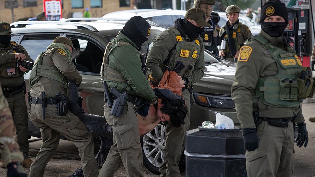Federal Agents Descend On Minneapolis For Immigration Enforcement Operations
ST. PAUL, MINNESOTA - JANUARY 11: U.S. Border Patrol agents detain a man who failed to present citizenship documentation at a gas station on January 11, 2026 in St. Paul, Minnesota. The Trump administration has sent an estimated 2,000 federal agents into the area as they make a push to arrest undocumented immigrants. (Photo by Scott Olson/Getty Images)
Scott Olson
bestof, topix