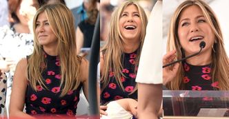 Dziewczęca i uśmiechnięta Jennifer Aniston odsłania gwiazdę Jasona Batemana (ZDJĘCIA)