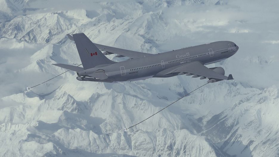 Wizualizacja A330 MRTT w malowaniu kanadyjskich sił powietrznych