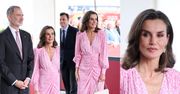 51-letnia królowa Letizia ZACHWYCA u boku króla Filipa VI w różowej sukni za 500 złotych (ZDJĘCIA)