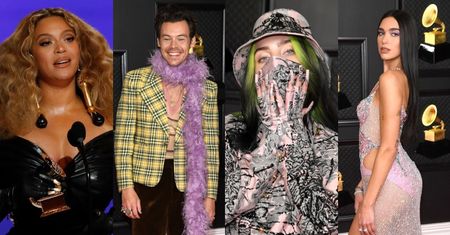 Grammy 2021. Gwiazdy światowej muzyki podbijają czerwony dywan: Beyoncé, Taylor Swift, Harry Styles, Dua Lipa (ZDJĘCIA)