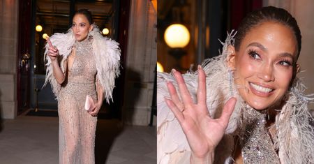 Odstrzelona w prześwity i pióra Jennifer Lopez melduje się w paryskiej knajpie. Czas się dla niej zatrzymał? (ZDJĘCIA)