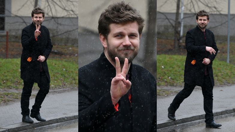 Tak wyglądała wizyta Antka Królikowskiego na komendzie