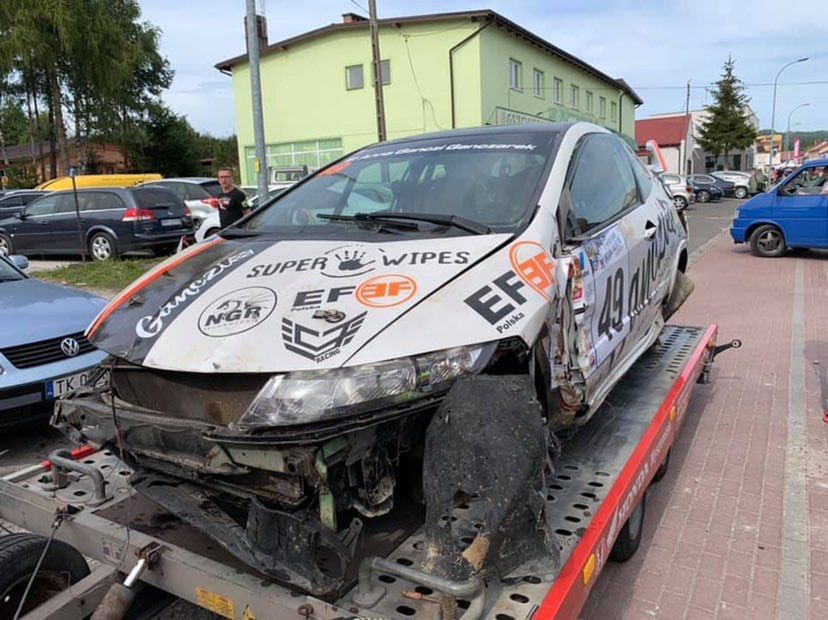 Samochód Anny po wypadku (fot. archiwum własne)