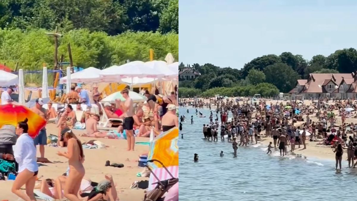 Tłumy na plaży w Sopocie podzieliły internautów.