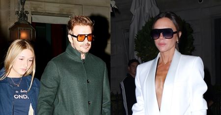Victoria i David Beckhamowie razem z 13-letnią córką przechadzają się ulicami Paryża