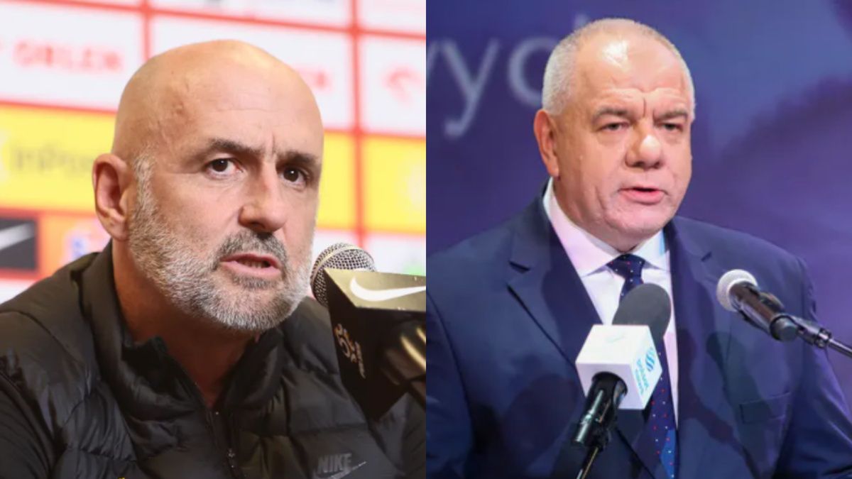 Na zdjęciu: Michał Probierz, Jacek Sasin