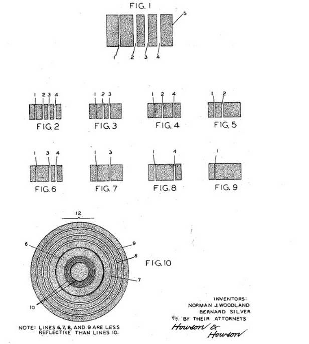 Fragment wniosku patentowego. Na dole widoczny kod bull's eye