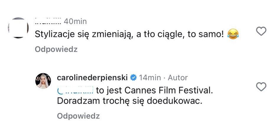 Derpienski chwali się fotkami z Cannes. Fanka węszy kłamstwo