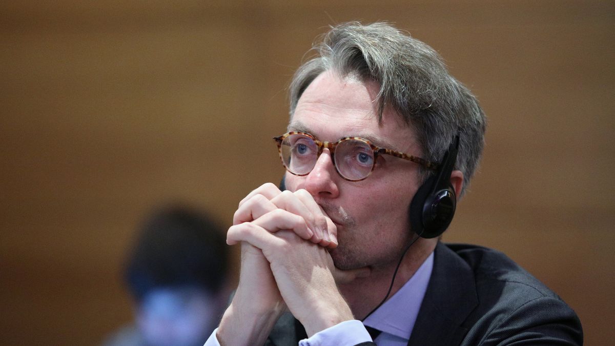 KYIV, UKRAINE - NOVEMBER 11, 2019 - Ambassador Extraordinary and Plenipotentiary of the Kingdom of Sweden to Ukraine Tobias Thyberg attends the presentation of the research, The European Map of Ukraine. The Rankings of European Integration by Regions, Kyiv, capital of Ukraine. Ukrinform. - PHOTOGRAPH BY Ukrinform / Barcroft Media (Photo credit should read Ukrinform / Barcroft Media via Getty Images)